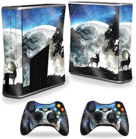 غلاف MightySkins اللامع لوحدة التحكم Xbox 360 S - Moonlight Deer | لمسة نهائية لامعة واقية ومتينة شديدة اللمعان | سهل التطبيق والإزالة وتغيير الأنماط | صنع في الولايات المتحدة الأمريكية in Kuwait
