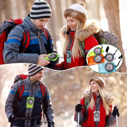 16 Pcs Orienteering Compass Acrylic Hiking Compass with Rope for Navigation Backpacking Map Reading Survival Outdoor Camping Scout Exploring Gifts in Saudi Arabia
