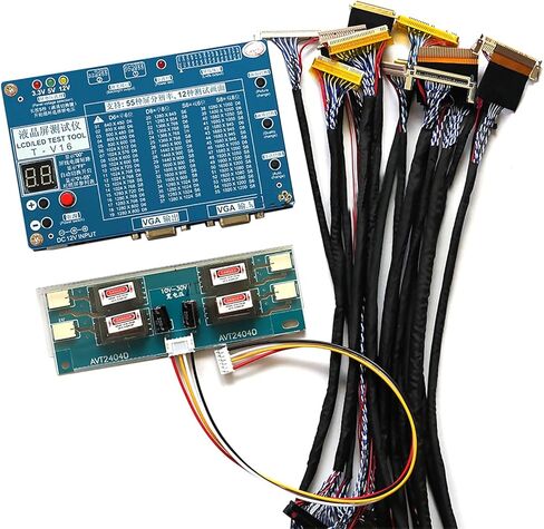 ZEZEFUFU LCD/LED Tester Panel Backlight Tester Tool Computer Laptop TV Repair Tool Support 7-84 Inch 12 Pcs Screen Line Supports 55 Screens in Saudi Arabia