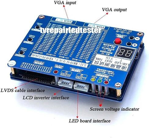 ZEZEFUFU LCD/LED Tester Panel Backlight Tester Tool Computer Laptop TV Repair Tool Support 7-84 Inch 12 Pcs Screen Line Supports 55 Screens in Saudi Arabia