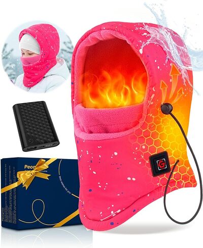 Graphene Heated Balaclava for Kids 6000mAh Battery Intelligent Rechargeable Outdoor Gifts for Winter Cold Weather in Kuwait