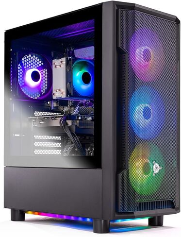 كمبيوتر Skytech Gaming Shadow للألعاب، AMD Ryzen 7 5700 3.7 جيجا هرتز، NVIDIA RTX 5060 Ti 8 جيجا بايت VRAM، 1 تيرابايت NVMe SSD، 32 جيجا بايت DDR4 RAM 3200، 650 وات ذهبي PSU، Wi-Fi، Win 11، سطح المكتب in Kuwait