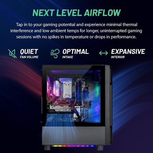 كمبيوتر Skytech Gaming Shadow للألعاب، AMD Ryzen 7 5700 3.7 جيجا هرتز، NVIDIA RTX 5060 Ti 8 جيجا بايت VRAM، 1 تيرابايت NVMe SSD، 32 جيجا بايت DDR4 RAM 3200، 650 وات ذهبي PSU، Wi-Fi، Win 11، سطح المكتب in Kuwait