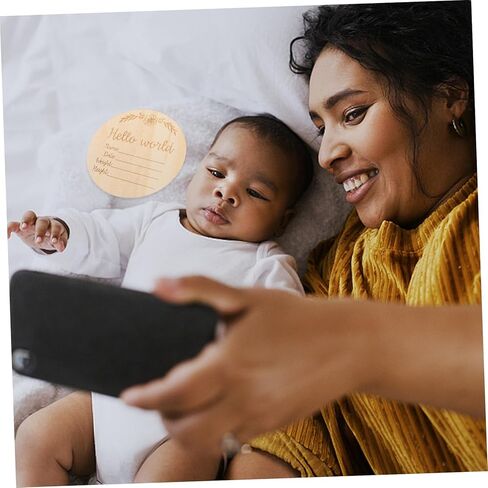 13Pcs Wooden Milestone Discs Newborn Announcement Photo Props Month Milestone Signs Durable Premium for Photography in Saudi Arabia