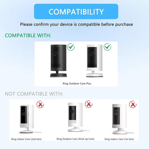 قطعتان من غطاء كاميرا Sun Rain Shade متوافق مع Ring Outdoor Cam Plus in Kuwait