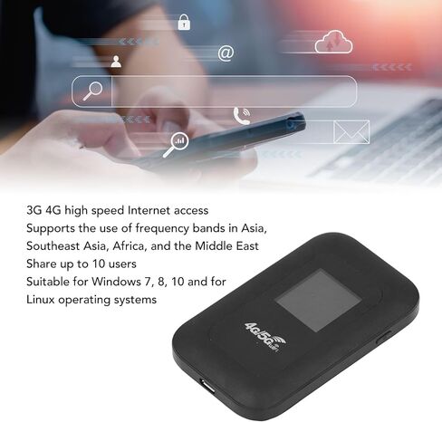 نقطة اتصال واي فاي متنقلة من VBESTLIFE، جهاز نقطة اتصال واي فاي 4G LTE غير مقفل، جهاز توجيه واي فاي محمول بسرعة 150 ميجابت في الثانية مع فتحة بطاقة SIM لآسيا وأفريقيا والشرق الأوسط in Saudi Arabia