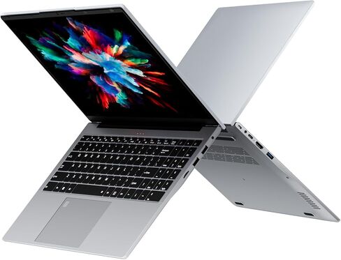 15.6“ 32GB RAM+1TB Laptop Computer, Win11 2C4T AMD Radeon 3050E 1.7-3.4GHz Notebook Computer, Fingerprint Reader, 6000mAh Battery PC, WiFi 2.4/5GHz, Bluetooth 4.2, Silver in Saudi Arabia