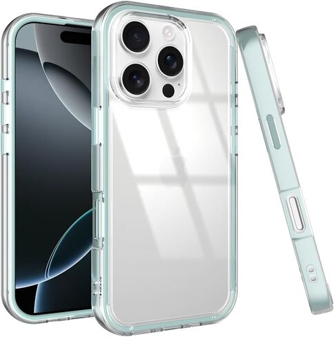 Puxicu Acrylic 2 in 1 for iPhone 17 Pro MAX Case，Anti-Yellowing, Military-Grade Protection, Drop Shockproof Slim Phone Cover for iPhone 17 Pro MAX 6.9", Light Pink in Kuwait