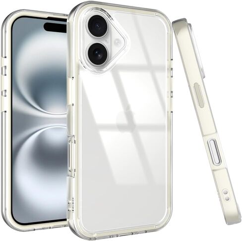 Puxicu Acrylic 2 in 1 for iPhone 17 Pro MAX Case，Anti-Yellowing, Military-Grade Protection, Drop Shockproof Slim Phone Cover for iPhone 17 Pro MAX 6.9", Light Pink in Kuwait