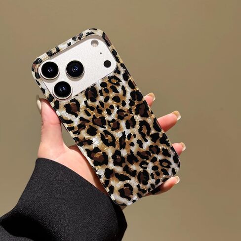 J.west متوافق مع حافظة iPhone 17 Pro، غطاء سيليكون ناعم فاخر لامع وشفاف عتيق مطبوع عليه جلد الفهد للفتيات والنساء، جراب هاتف واقي لهاتف iPhone17Pro 6.3 بوصة الفهد in Saudi Arabia