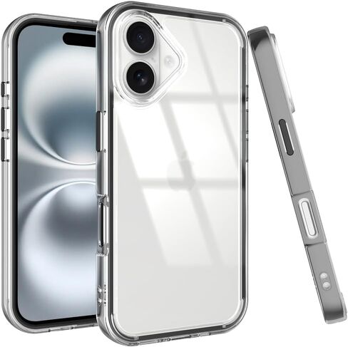 Puxicu Acrylic 2 in 1 for iPhone 17 Pro MAX Case，Anti-Yellowing, Military-Grade Protection, Drop Shockproof Slim Phone Cover for iPhone 17 Pro MAX 6.9", Light Pink in Kuwait