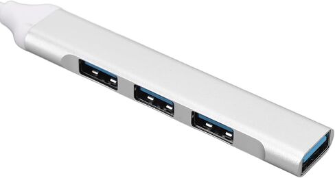 4 Port USBC Hub, Dual Input Type C & USB A to 4 USB Adapter, Portable Aluminum Data Hub for Laptop, PC, Plug and Play in Saudi Arabia
