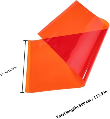 ورقة فلتر جل من MERRYHAPY Sunset Ambiance Light مقاس 30 سم × 300 سم، طبقة برتقالية للحيوانات الأليفة لتصحيح الإضاءة الفوتوغرافية وطبقة ناشر ضوء المسرح in Kuwait