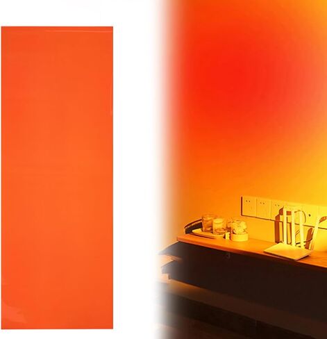ورقة فلتر جل من MERRYHAPY Sunset Ambiance Light مقاس 30 سم × 300 سم، طبقة برتقالية للحيوانات الأليفة لتصحيح الإضاءة الفوتوغرافية وطبقة ناشر ضوء المسرح in Kuwait