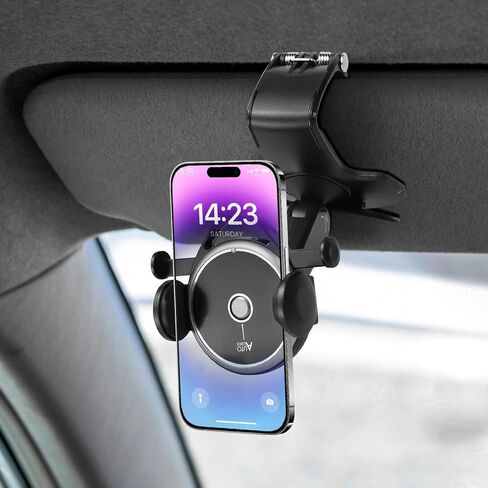 Hovom Phone Holder for Car Vent, Adjustable Car Phone Mount, Auto-Locking Car Air Vent Cell Phone Holder, Stable Vehicle Phone Stand for All Smartphones, Universal Car Accessories (Clip-on) in Saudi Arabia