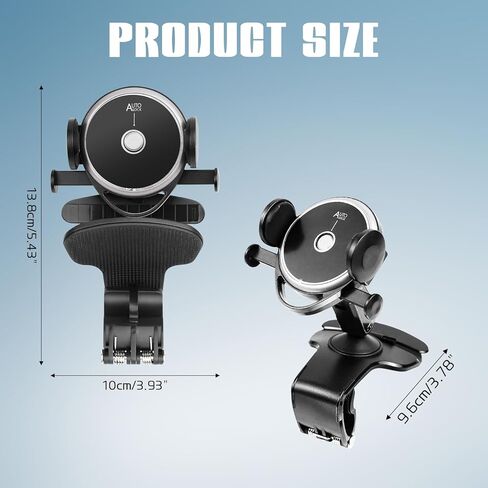 Hovom Phone Holder for Car Vent, Adjustable Car Phone Mount, Auto-Locking Car Air Vent Cell Phone Holder, Stable Vehicle Phone Stand for All Smartphones, Universal Car Accessories (Clip-on) in Saudi Arabia