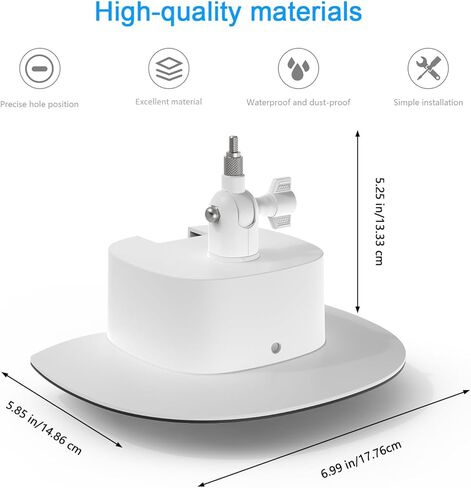 غطاء مطر 2 في 1 لكاميرا Eufy Security 4G LTE Cam S330، مع حامل لوحة شمسية مرفق قابل للتعديل، أبيض in Saudi Arabia