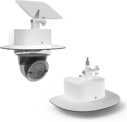 غطاء مطر 2 في 1 لكاميرا Eufy Security 4G LTE Cam S330، مع حامل لوحة شمسية مرفق قابل للتعديل، أبيض in Saudi Arabia