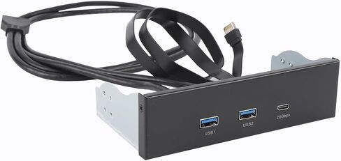 موزع USB للوحة الأمامية 5.25 بوصة، 20 جيجابت في الثانية من النوع C Gen 2x2 منافذ USB A، رأس من النوع E 19 دبوس، حافظة كمبيوتر أمامية لـ 8 10 11 2003، OS X، Linux in Kuwait