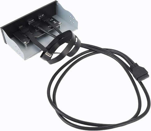 موزع USB للوحة الأمامية 5.25 بوصة، 20 جيجابت في الثانية من النوع C Gen 2x2 منافذ USB A، رأس من النوع E 19 دبوس، حافظة كمبيوتر أمامية لـ 8 10 11 2003، OS X، Linux in Kuwait