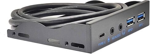 اللوحة الأمامية USB للكمبيوتر الشخصي USB3.2 10Gbps Type C + 19Pin 2 Port USB3.0 Hub + 3.5 مللي متر سماعة ميكروفون لـ 3.5 "قرص مرن خليج معدني in Kuwait