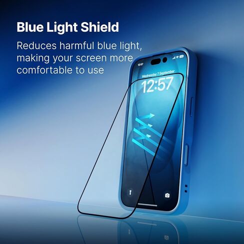RhinoShield Screen Protector Compatible with iPhone 17/17 Pro / 16 Pro | Impact Protector PRO - Ultra-clear, Impact and Scratch Resistant, Anti-blue Light, Installation Tool Included - Transparent in Saudi Arabia