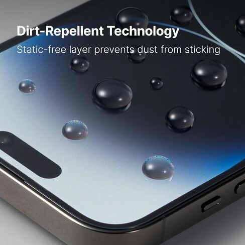 RhinoShield Screen Protector Compatible with iPhone 17/17 Pro / 16 Pro | Impact Protector PRO - Ultra-clear, Impact and Scratch Resistant, Anti-blue Light, Installation Tool Included - Transparent in Saudi Arabia