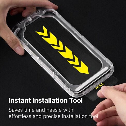 RhinoShield Screen Protector Compatible with iPhone 17/17 Pro / 16 Pro | Impact Protector PRO - Ultra-clear, Impact and Scratch Resistant, Anti-blue Light, Installation Tool Included - Transparent in Saudi Arabia