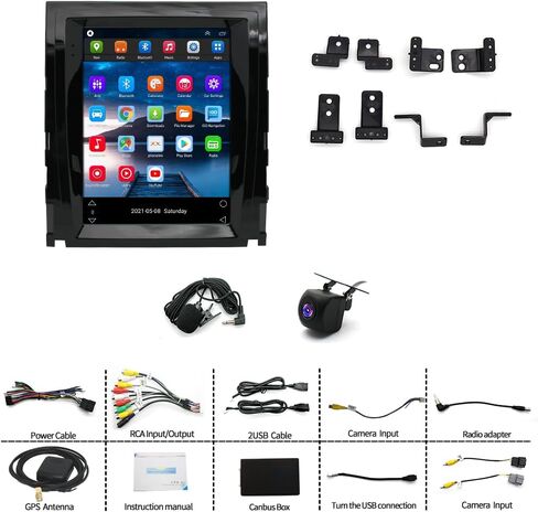 راديو سيارة Android 15 لسيارة كاديلاك إسكاليد 2009 مع Carplay اللاسلكي وAndroid Auto، شاشة لمس 9.7 بوصة لراديو SLS يدعم نظام تحديد المواقع العالمي (GPS)، واي فاي بلوتوث FM SWC، كاميرا احتياطية 4G + 64 جيجابايت in Saudi Arabia