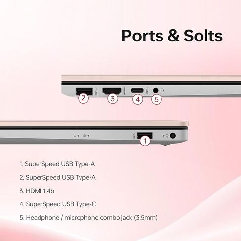 لاب توب HP Essential 17t، شاشة لمس 17.3 بوصة HD+، انتل كور i5-1334U، ذاكرة الوصول العشوائي 32 جيجا، 1 تيرابايت اس اس دي، كاميرا ويب، قارئ FP، لوحة مفاتيح بإضاءة خلفية، HDMI، واي فاي 6، ويندوز 11 هوم، ذهبي وردي باهت in Kuwait