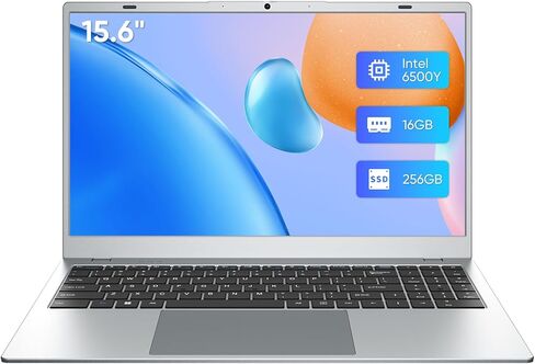 Laptop Computer, 15.6" FHD IPS Display, Laptop for Student and Business, 16GB RAM 256GB SSD Laptops, 6500Y Processor (up to 3.4GHz), WiFi 5 in Saudi Arabia