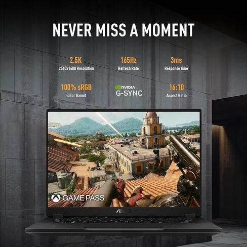 ASUS TUF Gaming A14 Copilot+ كمبيوتر محمول للألعاب، شاشة 14 بوصة WQXGA 16:10 165 هرتز، AMD Ryzen™ AI 9 HX 370، NVIDIA® GeForce RTX™ 4060، 16 جيجا LPDDR5X، 1 تيرابايت PCIe® Gen 4.0 SSD، Wi-Fi 6E، Windows 11، FA401WV-WB94 in Saudi Arabia