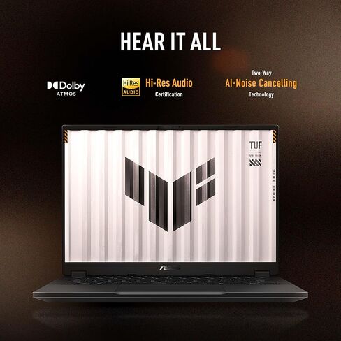 ASUS TUF Gaming A14 Copilot+ كمبيوتر محمول للألعاب، شاشة 14 بوصة WQXGA 16:10 165 هرتز، AMD Ryzen™ AI 9 HX 370، NVIDIA® GeForce RTX™ 4060، 16 جيجا LPDDR5X، 1 تيرابايت PCIe® Gen 4.0 SSD، Wi-Fi 6E، Windows 11، FA401WV-WB94 in Saudi Arabia