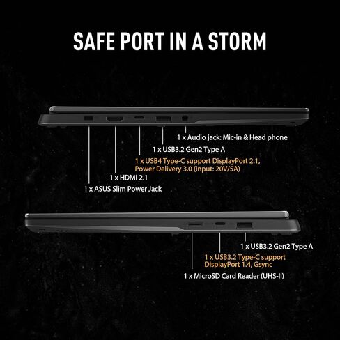 ASUS TUF Gaming A14 Copilot+ كمبيوتر محمول للألعاب، شاشة 14 بوصة WQXGA 16:10 165 هرتز، AMD Ryzen™ AI 9 HX 370، NVIDIA® GeForce RTX™ 4060، 16 جيجا LPDDR5X، 1 تيرابايت PCIe® Gen 4.0 SSD، Wi-Fi 6E، Windows 11، FA401WV-WB94 in Saudi Arabia