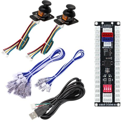 وحدة تحكم أركيد SJ@JX لجميع الأزرار مع جهاز تشفير Raspberry Pi RP2040، وعصا تحكم فطر تناظرية ثلاثية الأبعاد، وإضاءة RGB مخصصة، وزمن وصول منخفض للغاية، ومتعددة المنصات متوافقة مع أجهزة الكمبيوتر الشخصية ونينتندو سويتش in Saudi Arabia