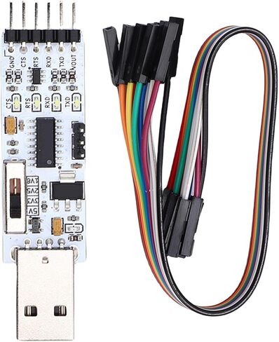 VBESTLIFE FT232 CH343 USB 2.0 to TTL Module Serial Converter Adapter Module, USB to TTL Downloader with Jumper Wires, Support 5V 3.3V 2.5V 1.8V in Saudi Arabia