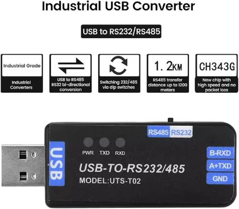 USB to RS485 Converter Industrial Bidirectional Converter, Bidirectional Half Duplex Serial Line Converter, USB to RS485232 Adapter for Industrial Control Equipments in Saudi Arabia