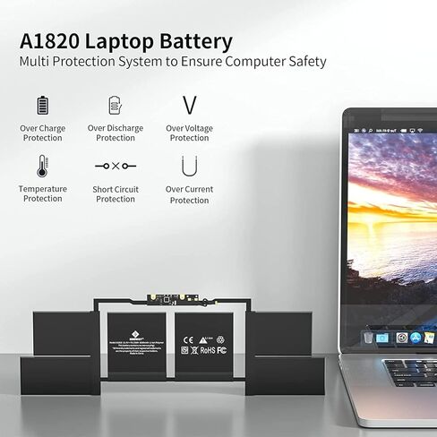 بطارية الكمبيوتر المحمول E EGOWAY A1707 متوافقة مع بطارية A1820 MacBook Pro مقاس 15 بوصة A1707 أواخر 2016 منتصف 2017 شريط اللمس EMC3162 3072 Series MLH32LL/A MLH42LL/A MLW72LL/A بطارية بديلة in Saudi Arabia