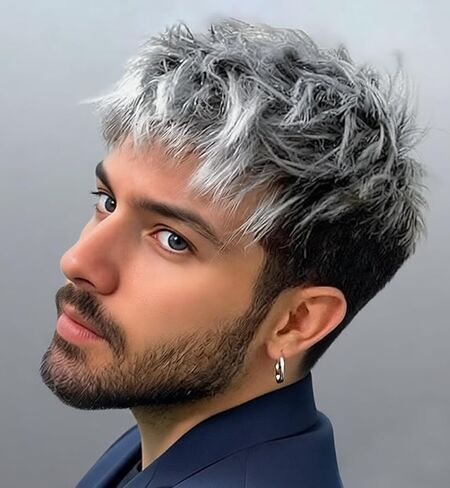 SEVENCOLORS رجل شعر مستعار قصير للرجال الاصطناعية الطبقات شعر مستعار خفيف الوزن بني مختلط أشقر شعر طبيعي شعر مستعار زي يومي ملابس الهالوين in Saudi Arabia