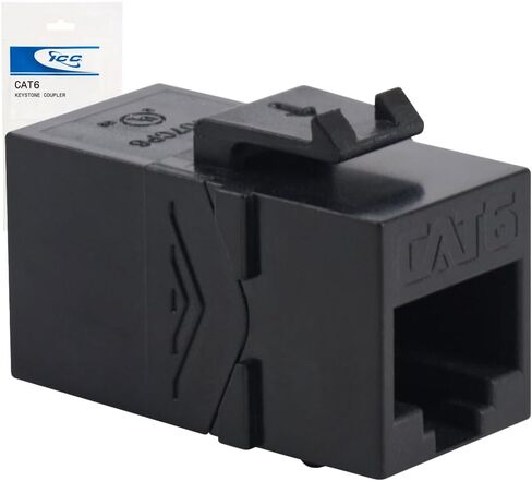 ICC CAT6 RJ45 Keystone Coupler for HD Style, Black, Single in Saudi Arabia