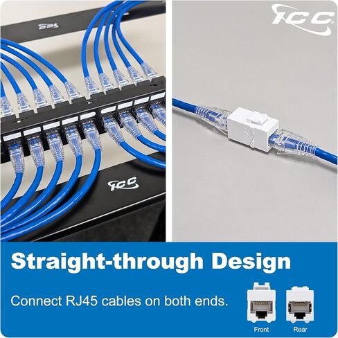 ICC CAT6 RJ45 Keystone Coupler for HD Style, Black, Single in Saudi Arabia