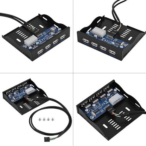Frt Frt 15×11×3 Usb2.0 اللوحة الأمامية المرنة 3.5 خليج مرن 9 دبوس إلى 4 واجهة USB 2.0 Hub الكمبيوتر اللوحة الأمامية USB محول اللوحة الأمامية in Kuwait