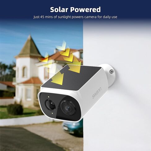 كاميرا مراقبة لاسلكية Swann EVO Solar 2K مع بطاقة سعة 16 جيجابايت in Kuwait