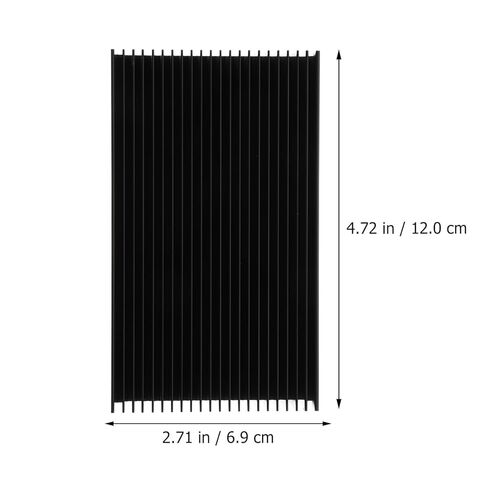 BESPORTBLE Aluminum Heat Sink Chip Radiator 69x27x120mm High Efficiency Cooling Fin for Electronic Components Black Suitable for Led, Ic, Semiconductor Cooling in Computer and Router in Kuwait