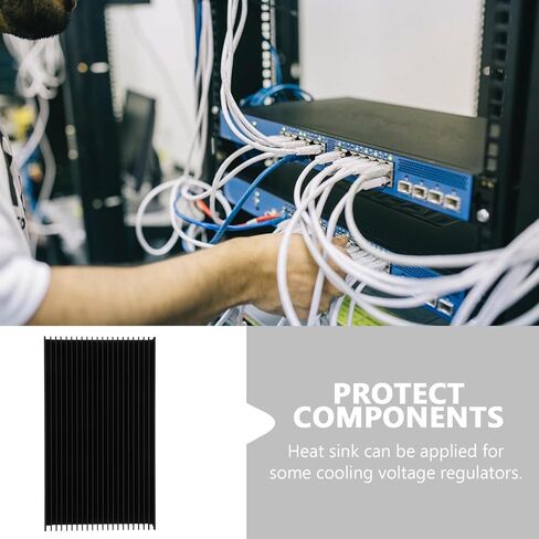 BESPORTBLE Aluminum Heat Sink Chip Radiator 69x27x120mm High Efficiency Cooling Fin for Electronic Components Black Suitable for Led, Ic, Semiconductor Cooling in Computer and Router in Kuwait