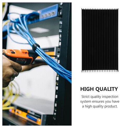 BESPORTBLE Aluminum Heat Sink Chip Radiator 69x27x120mm High Efficiency Cooling Fin for Electronic Components Black Suitable for Led, Ic, Semiconductor Cooling in Computer and Router in Kuwait