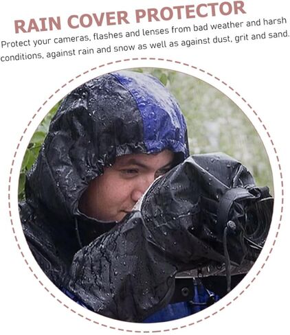 Homoyoyo Professional Waterproof Camera Rain Cover with Lens Protection for Outdoor Photography DSLR and Mirrorless Cameras, Dustproof Raincoat Sleeve Suitable for Hunting and Bird Watching in Saudi Arabia