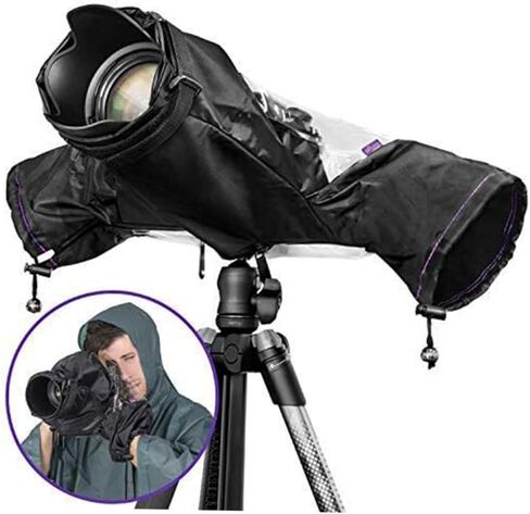 Homoyoyo Professional Waterproof Camera Rain Cover with Lens Protection for Outdoor Photography DSLR and Mirrorless Cameras, Dustproof Raincoat Sleeve Suitable for Hunting and Bird Watching in Saudi Arabia