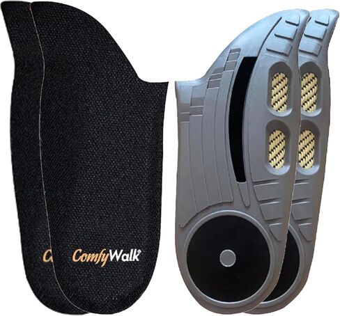 نعال ComfyWalk 6 للرجال، مع مادة OPTRON، مقبولة من قبل الجمعية الطبية الأمريكية لطب الأطفال، التهاب اللفافة الأخمصية، آلام القدم/الكعب/أسفل الظهر، دعم القوس، امتصاص الصدمات، مغمور بالنحاس in Saudi Arabia