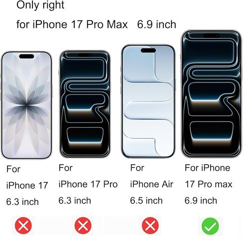 2 حزمة من الزجاج المقسى المضاد للخصوصية باللون الأزرق لهاتف iPhone 17 Pro Max واقي شاشة مضاد للتجسس مضاد للرؤية متدرج ملون 6.9 بوصة in Saudi Arabia